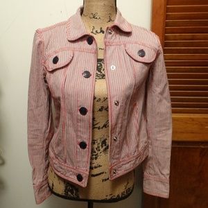 Marc Jacobs Red and Navy Blue Stripped Jacket